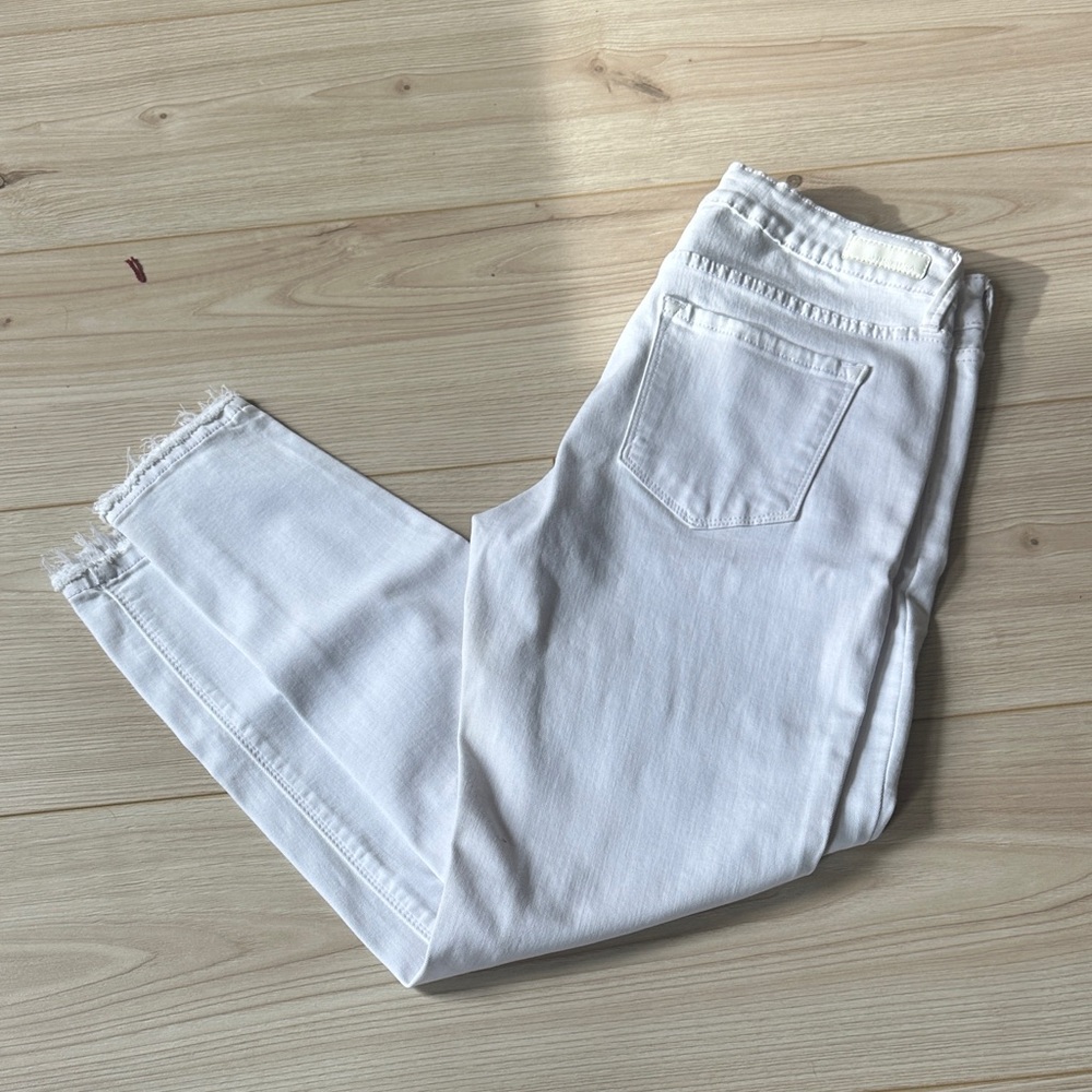 Just USA Women's Cropped Jeans in Crisp White